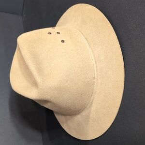 Dorian Mini safari Men's Full Brim Tan Felt Hat Size 6 7/8 56 cm.